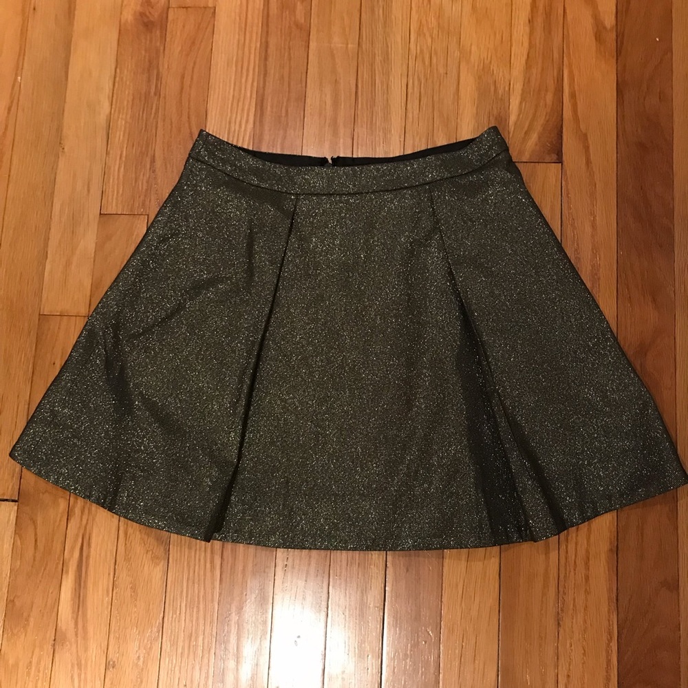 Kate Spade Saturday pleated skirt - gold/black